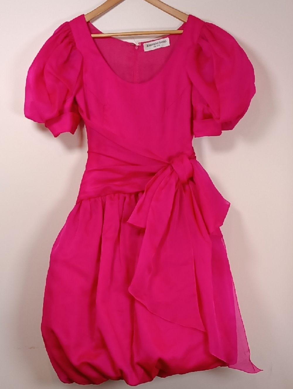 Vintage Josephine Sasso New York 80s Prom/ Bridesmaid Bubble Dress Hot Pink
